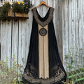 Vintage Viking Tribal Raven Celtic Knot Art Linen Tank Dress elevenforest