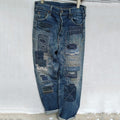 Japanese Style Sashiko Patchwork Inspiration Design Jeans elevenforest