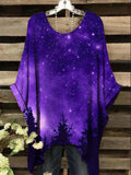 Women's Vintage Starlit Sky Print Design Top