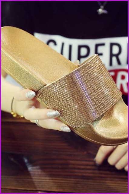 Rhinestone Diamond Bling Beach Slipper F068