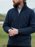 Vintage Floral Men's Zipper Sweater elevenforest