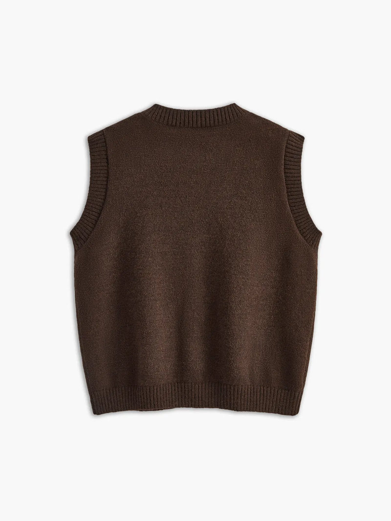 Button Up Sweater Vest
