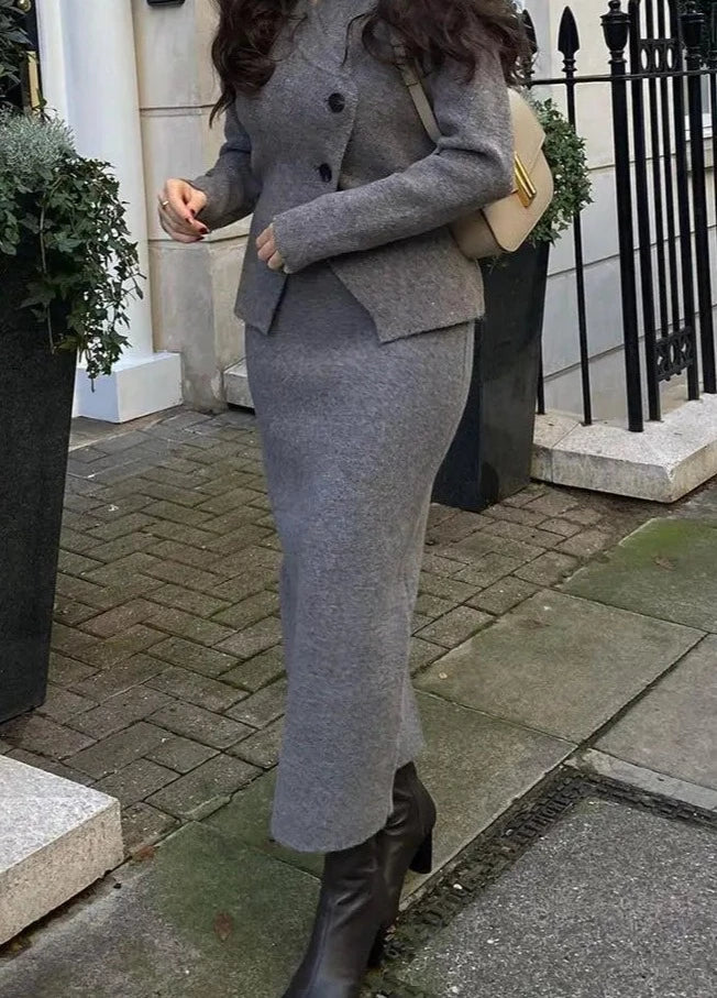 Yulia Cardigan & Skirt