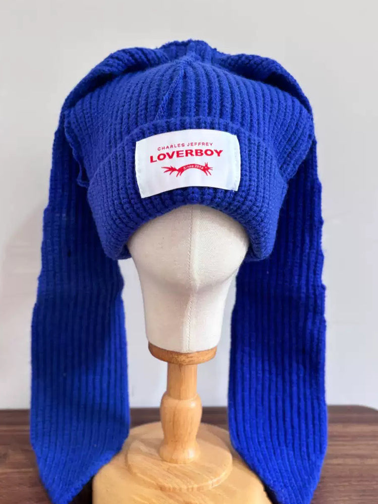Comstylish Ice Out Ears Blue Bunny Hat