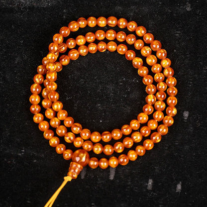 Golden Sea Willow Wrist Mala Bracelet for Success & Healing