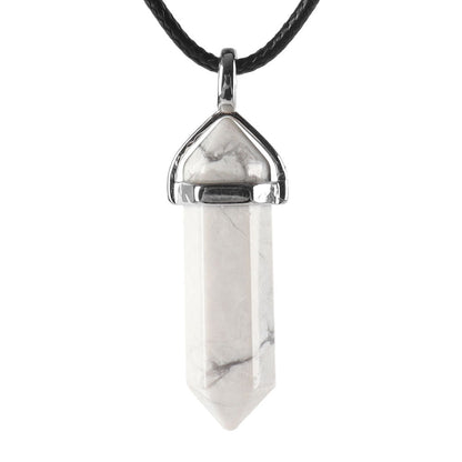 Hexagonal Chakra Pendant - Natural Gemstone Healing Crystal Necklace