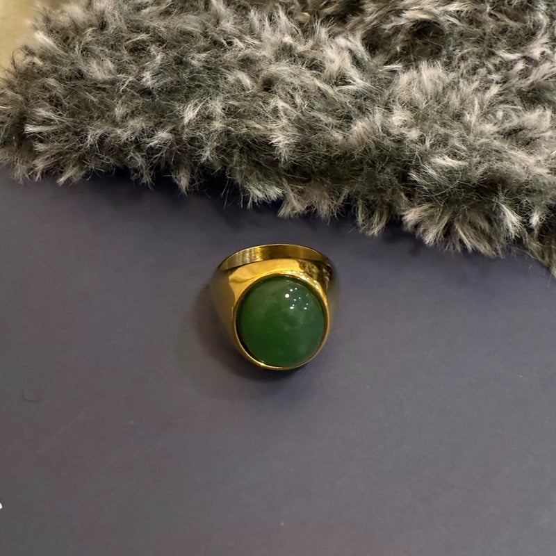 Aleiyah Sleek Oval Stone Ring