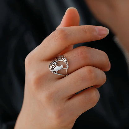 Cat Crescent Celtic Ring