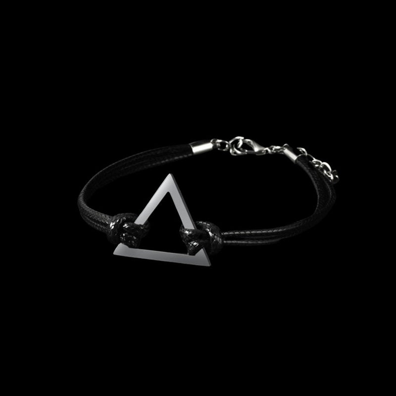 Multi Layer Leather Triangle Bracelet