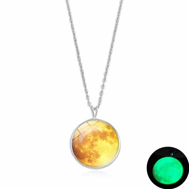 Magical Glow in the Dark Moon Necklace