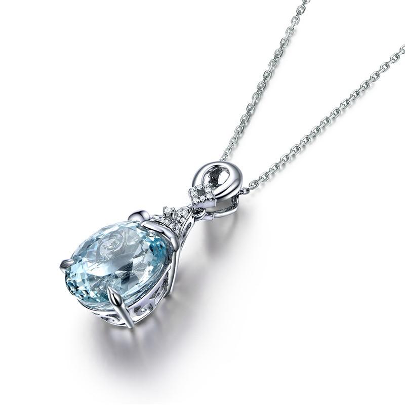 Mermaid Aquamarine Silver Necklace