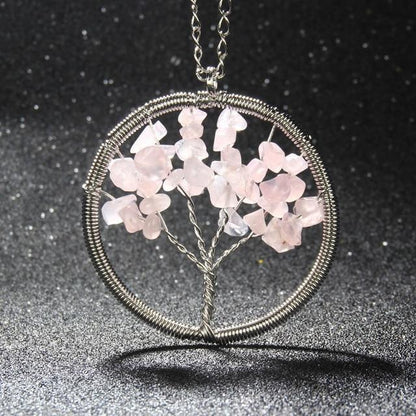 Natural Stones Tree of Life Necklace