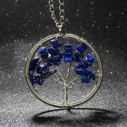 Natural Stones Tree of Life Necklace