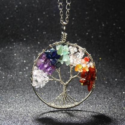 Natural Stones Tree of Life Necklace