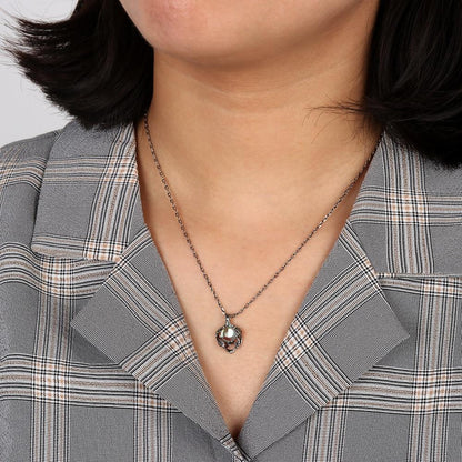 Rainbow Moonstone Rose Necklace