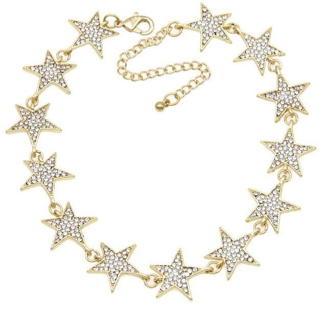 Rhinestone Stars Necklace