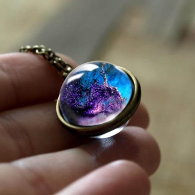 The Universe Glass Art Necklace