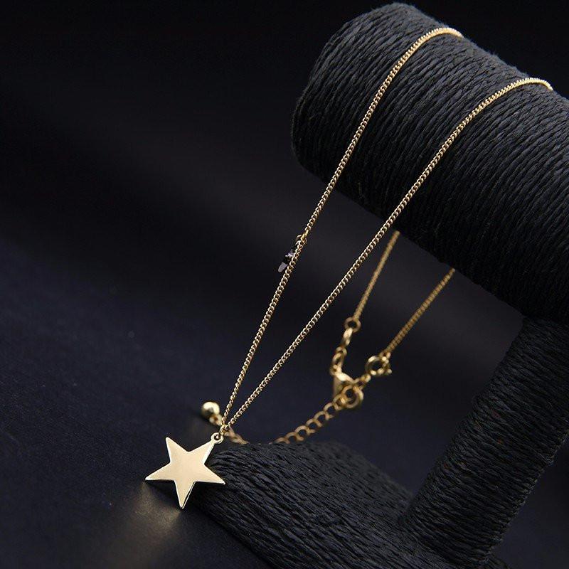 Three Layers Stars & Moon Necklace