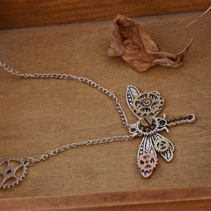 Steampunk Dragonfly Necklace