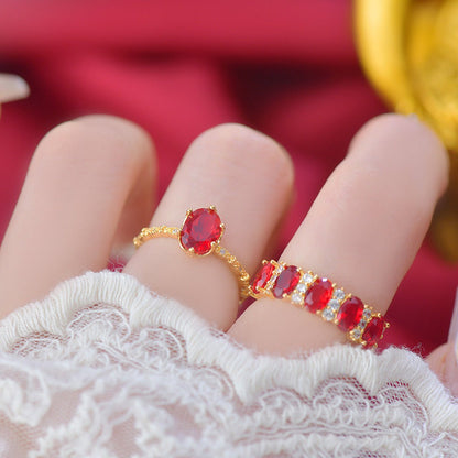 Oval Ruby Ring