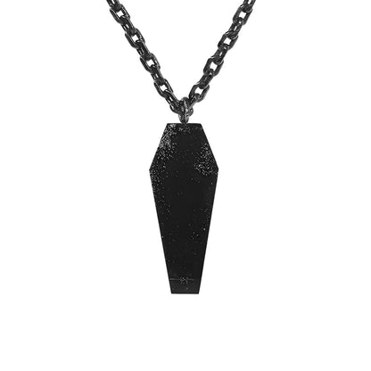 Gothic Coffin Pendant Necklace