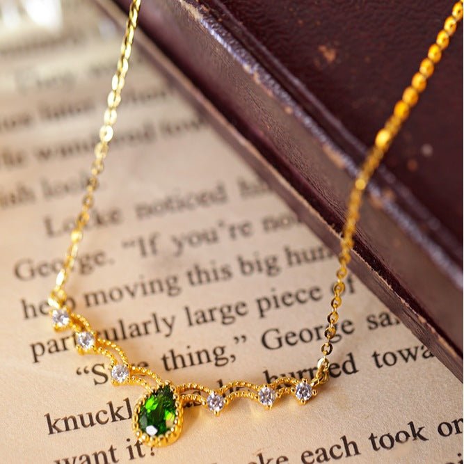 Princess Emerald Waterdrop Necklace