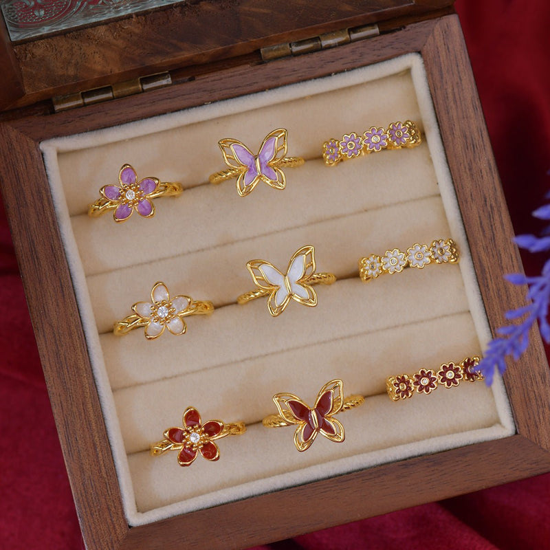 Purple Mariposa Ring