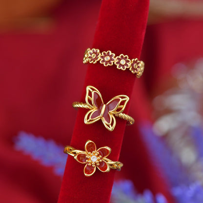 Red Primrose Ring