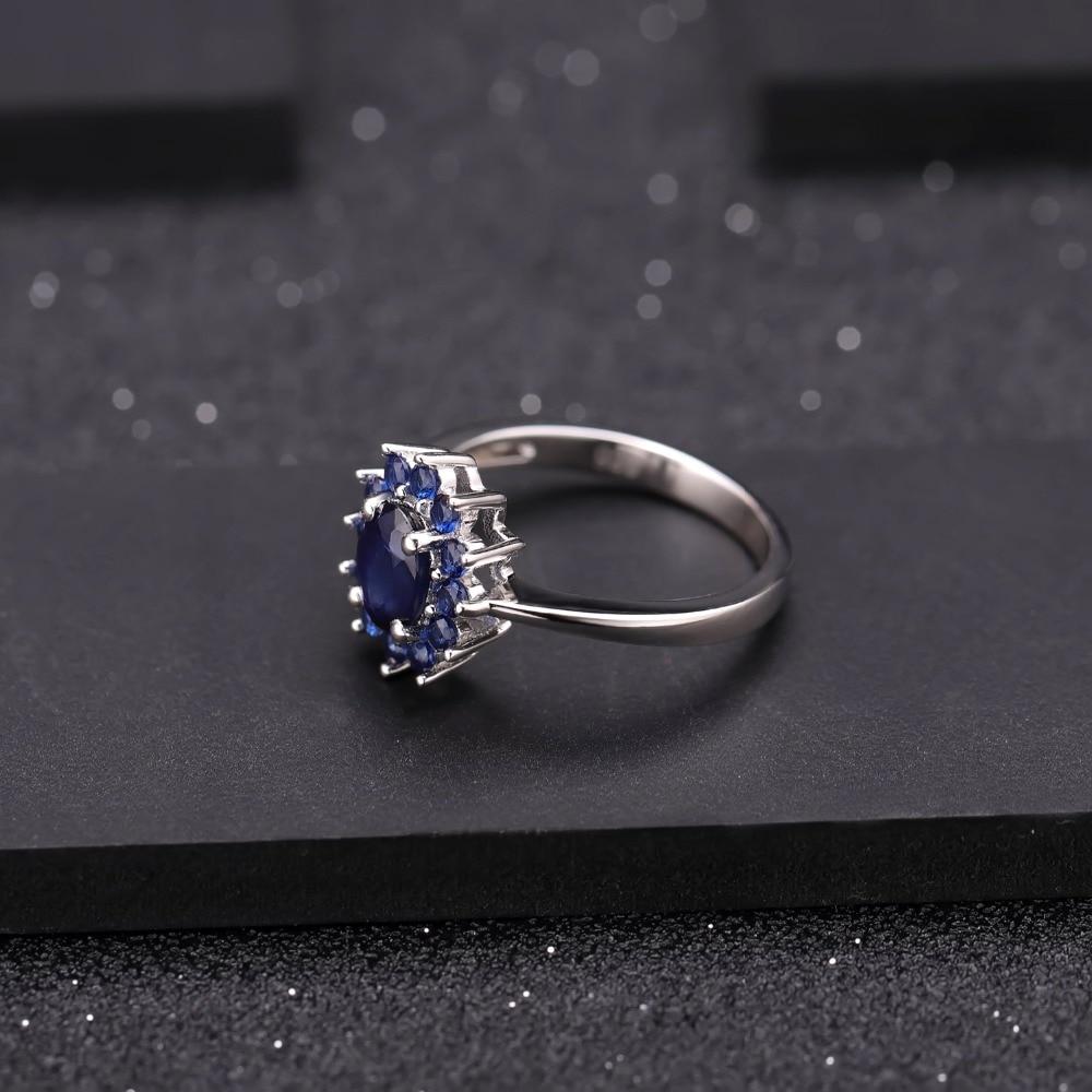 Blue Sapphire Silver Ring