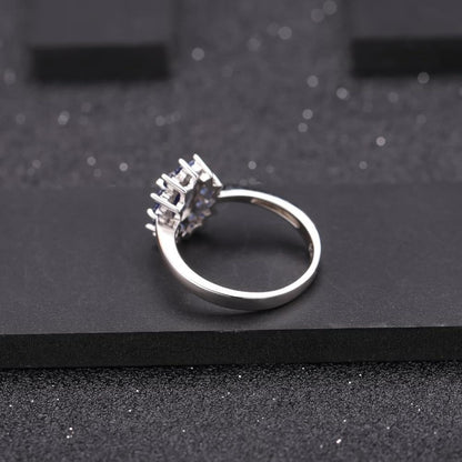 Blue Sapphire Silver Ring