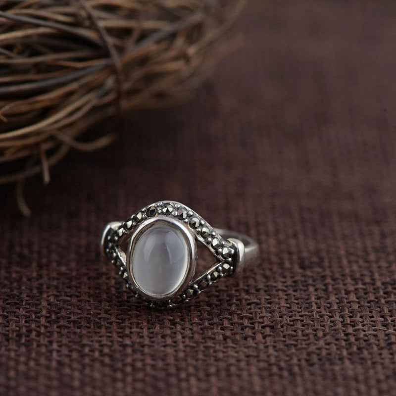 Enchanting Moonstone Sterling Silver Ring