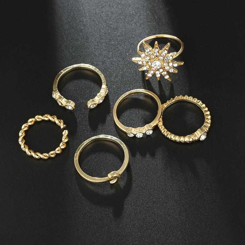 Majestic Golden Sun Ring Set