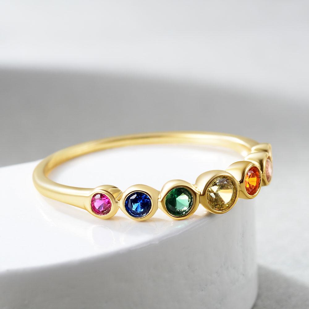 Majestic Rainbow Gemstone Ring