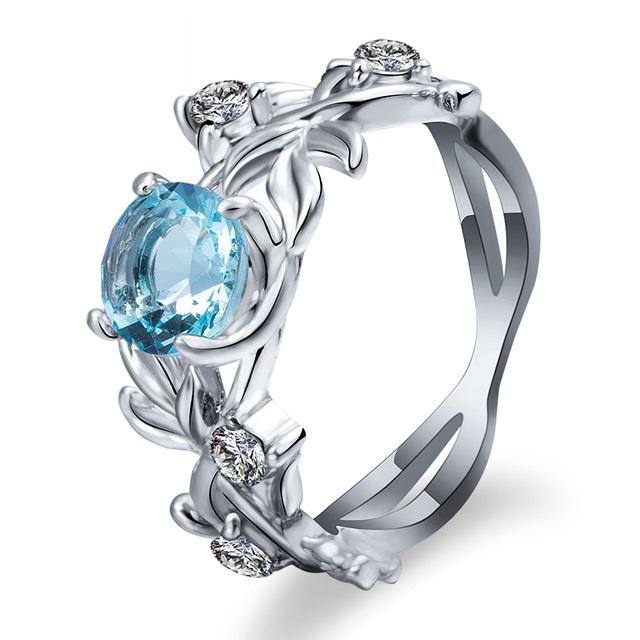 Ocean Blue Flower Ring