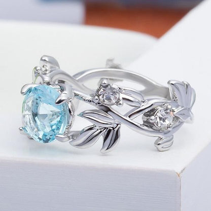 Ocean Blue Flower Ring