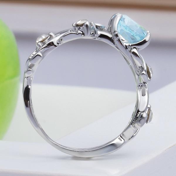 Ocean Blue Flower Ring