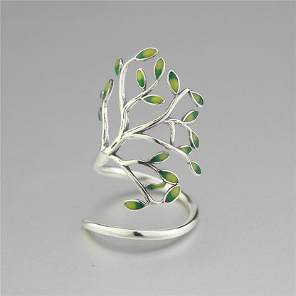 Tree Wrap Silver Ring