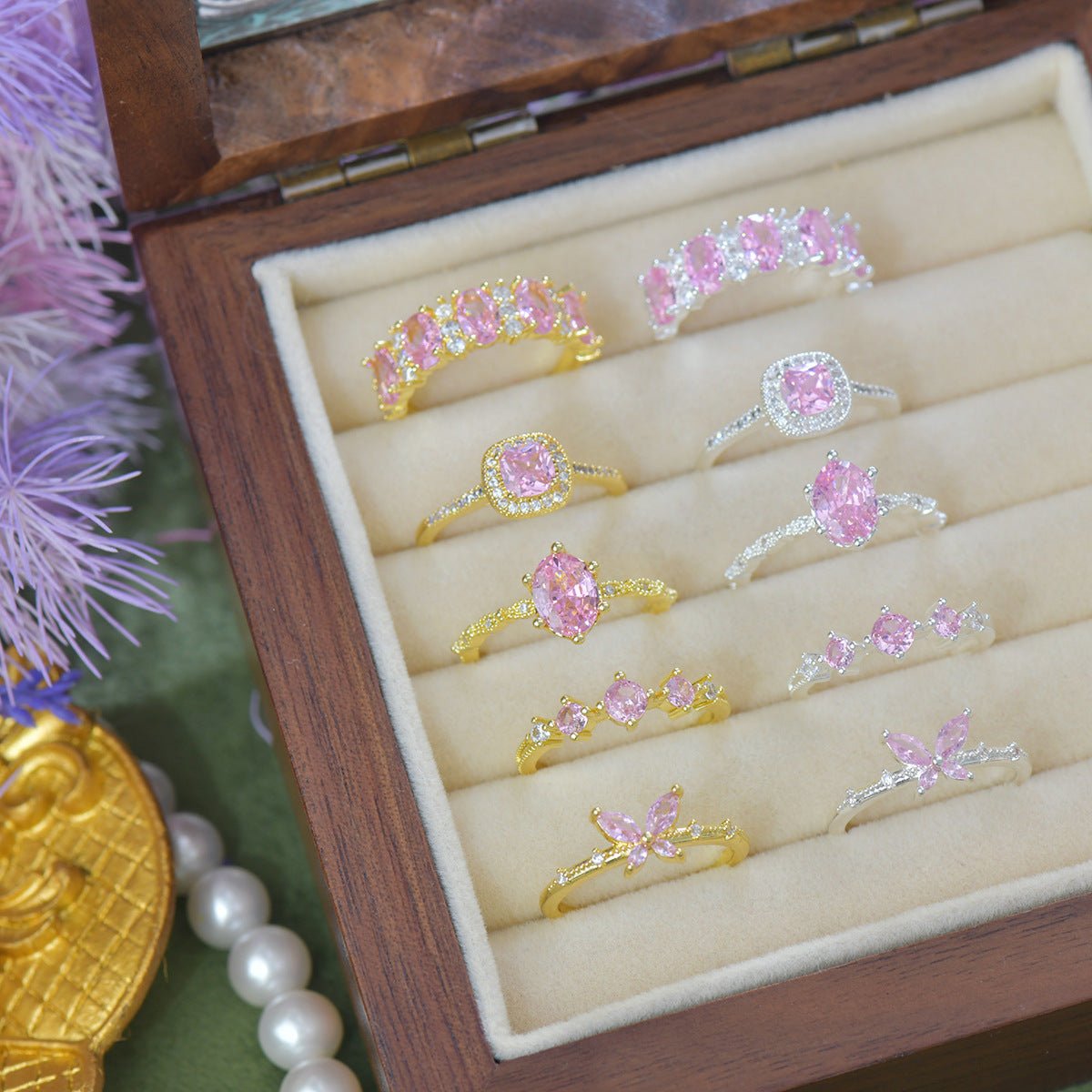Rosaline Butterfly Ring in Gold