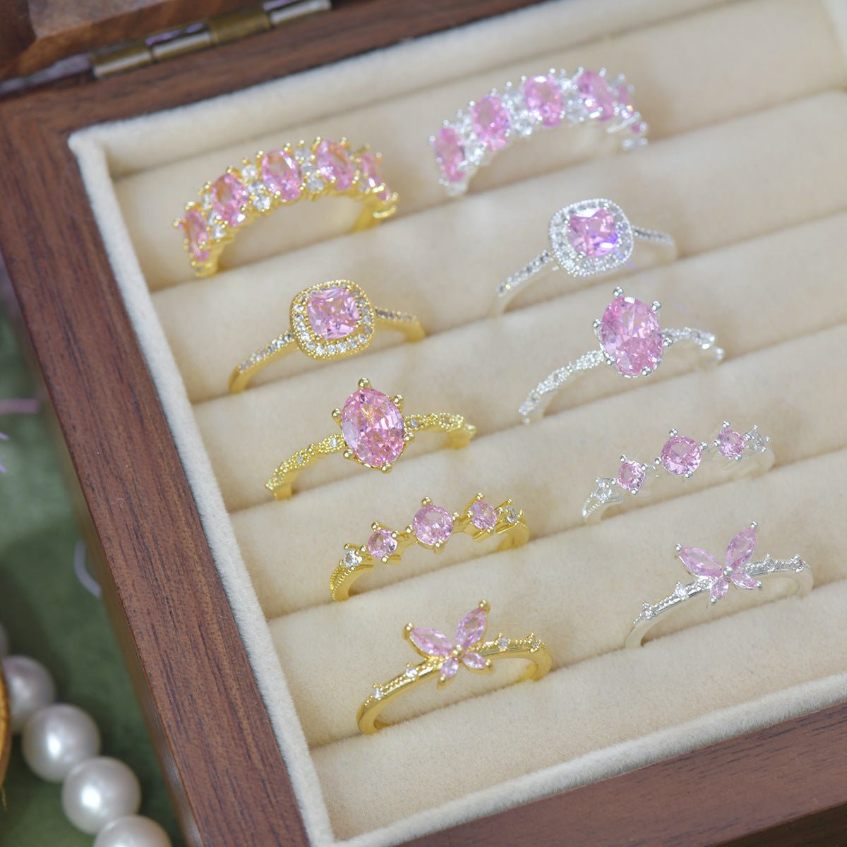 Rosaline Halo Ring in Gold