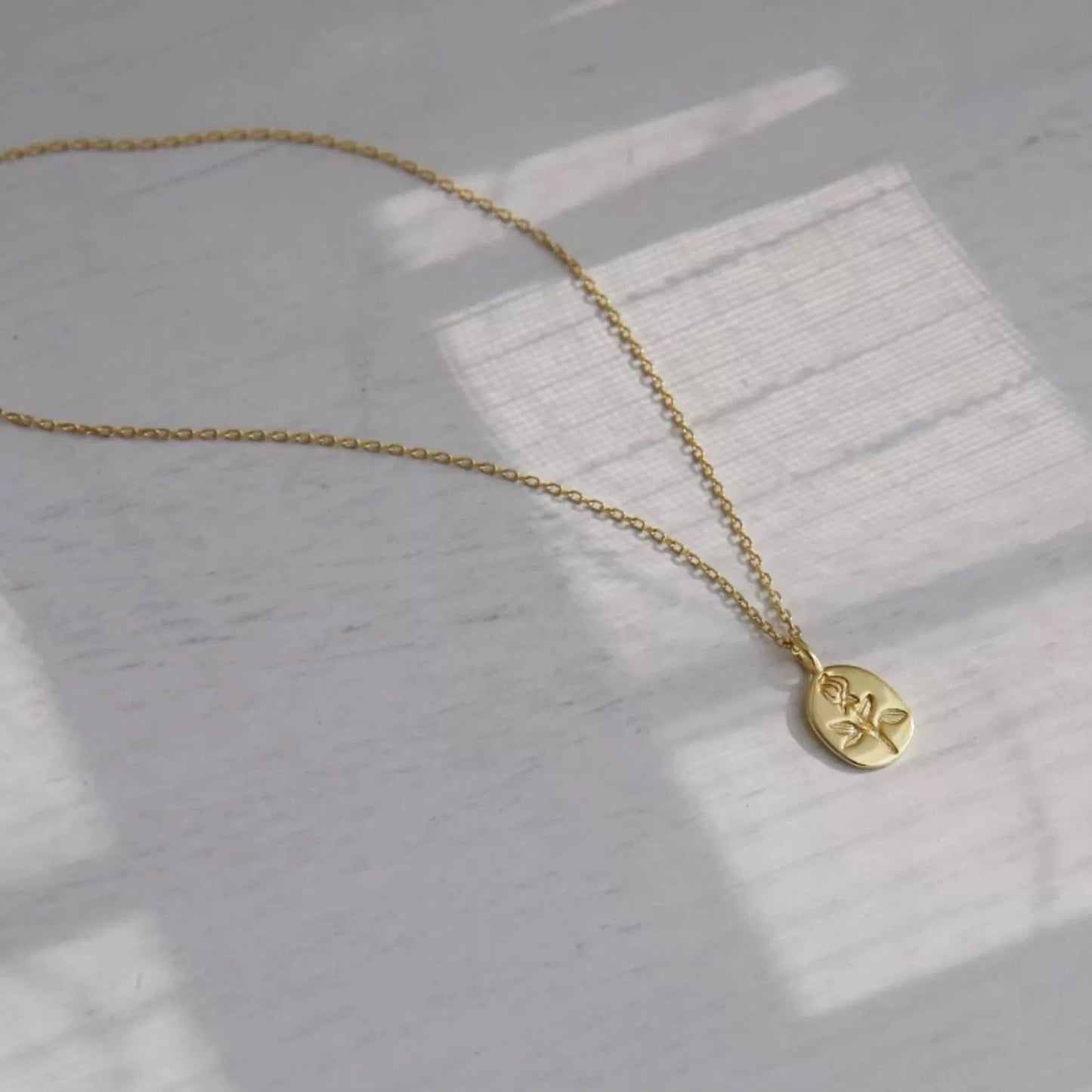 Vicky Rose Coin Necklace in Gold