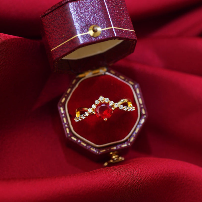 Ruby Twist Ring