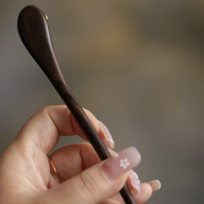 Sandalwood Rabbit Hairpin | Auspicious Cloud Chinese Hairpin