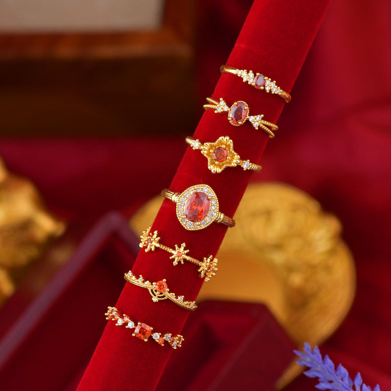Scarlet Stardust Ring