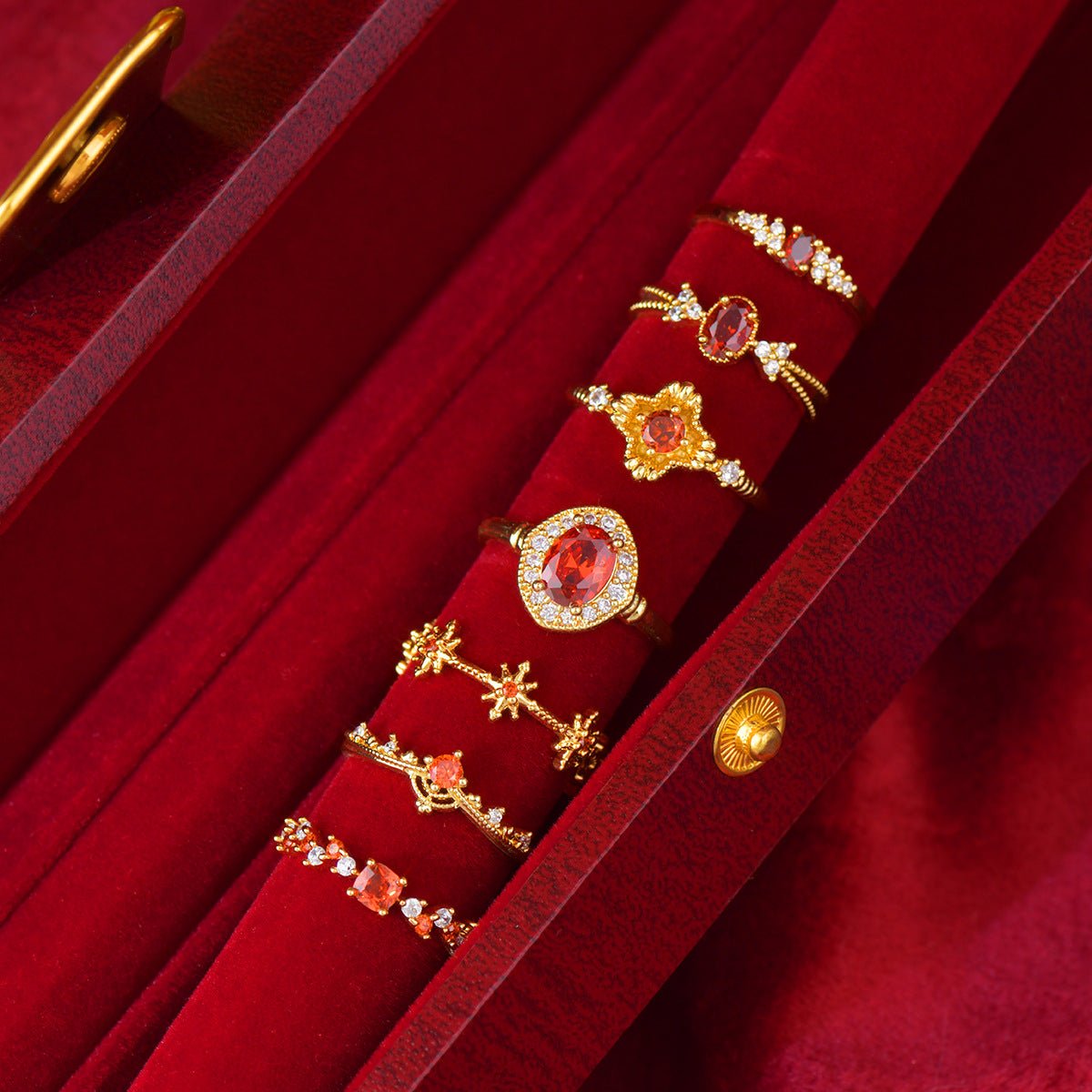 Scarlet Stardust Ring