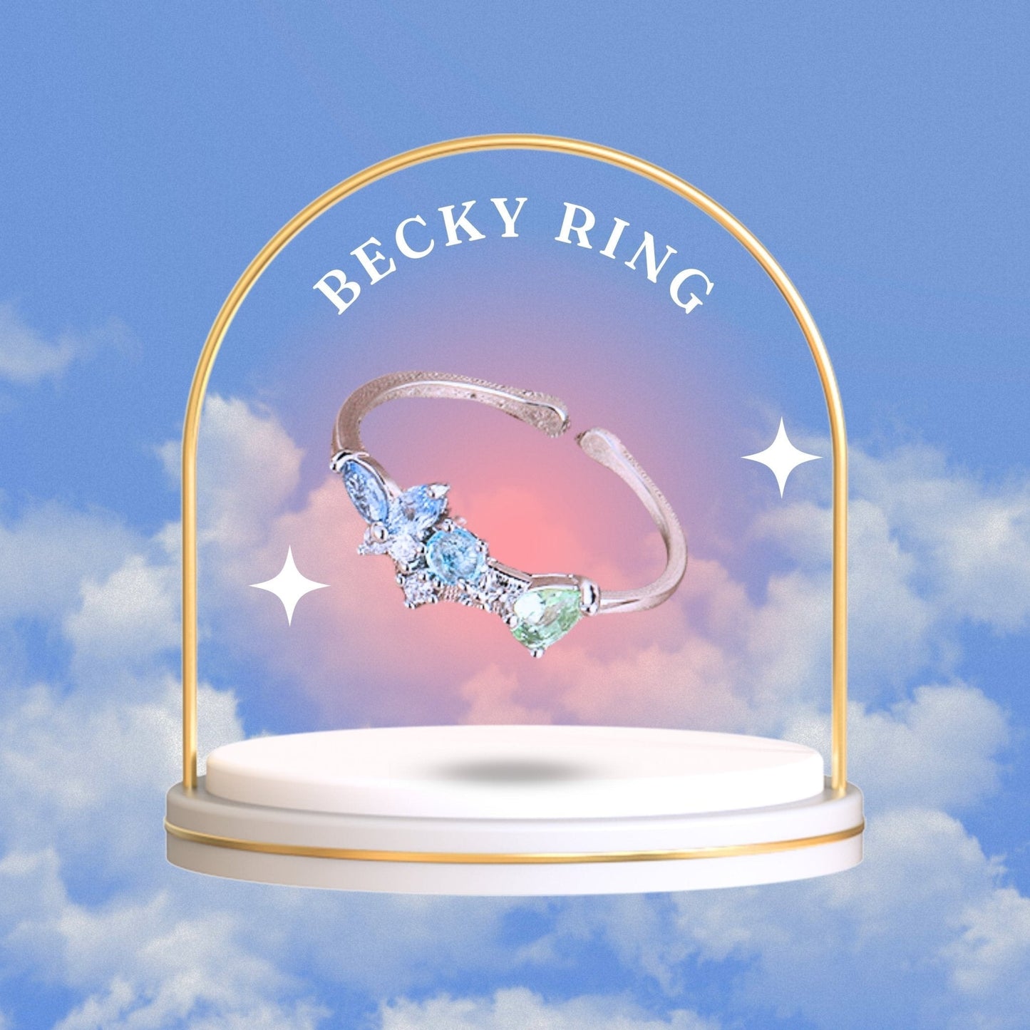 [] Becky Butterfly Ring in Silver