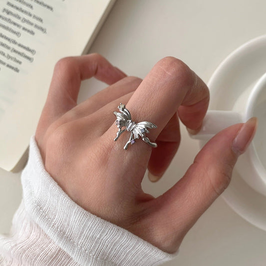 [] Lana Silver Butterfly Ring