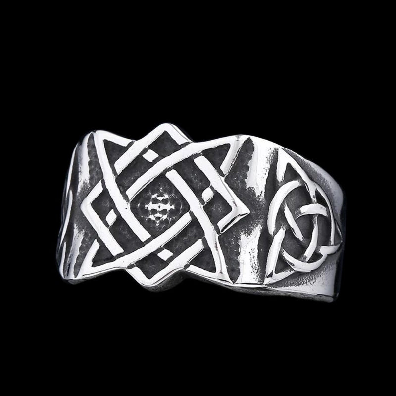 Slavic Viking Svarog Knot Ring