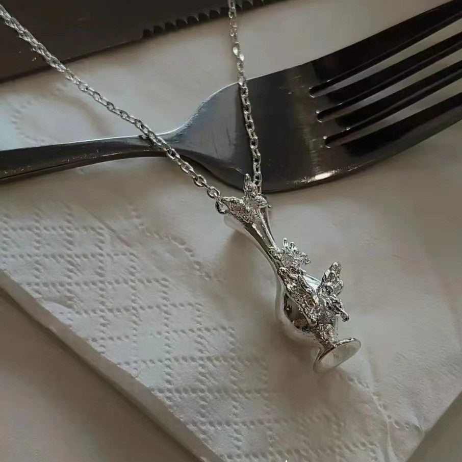 Vase of Butterfly Necklace