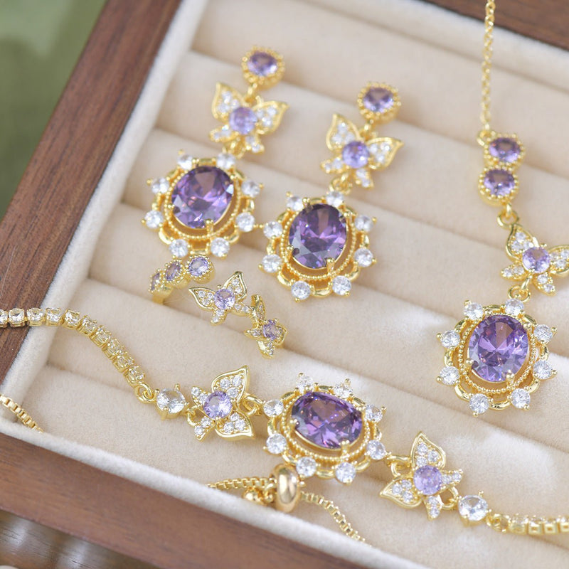 Violet Flutter Earrings
