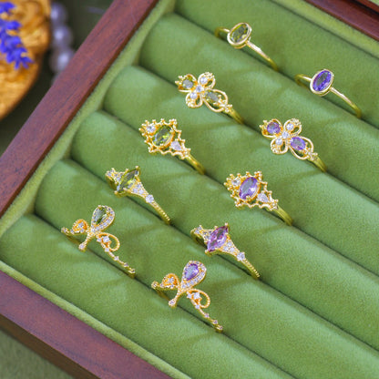 Violet Regalia Oval Ring